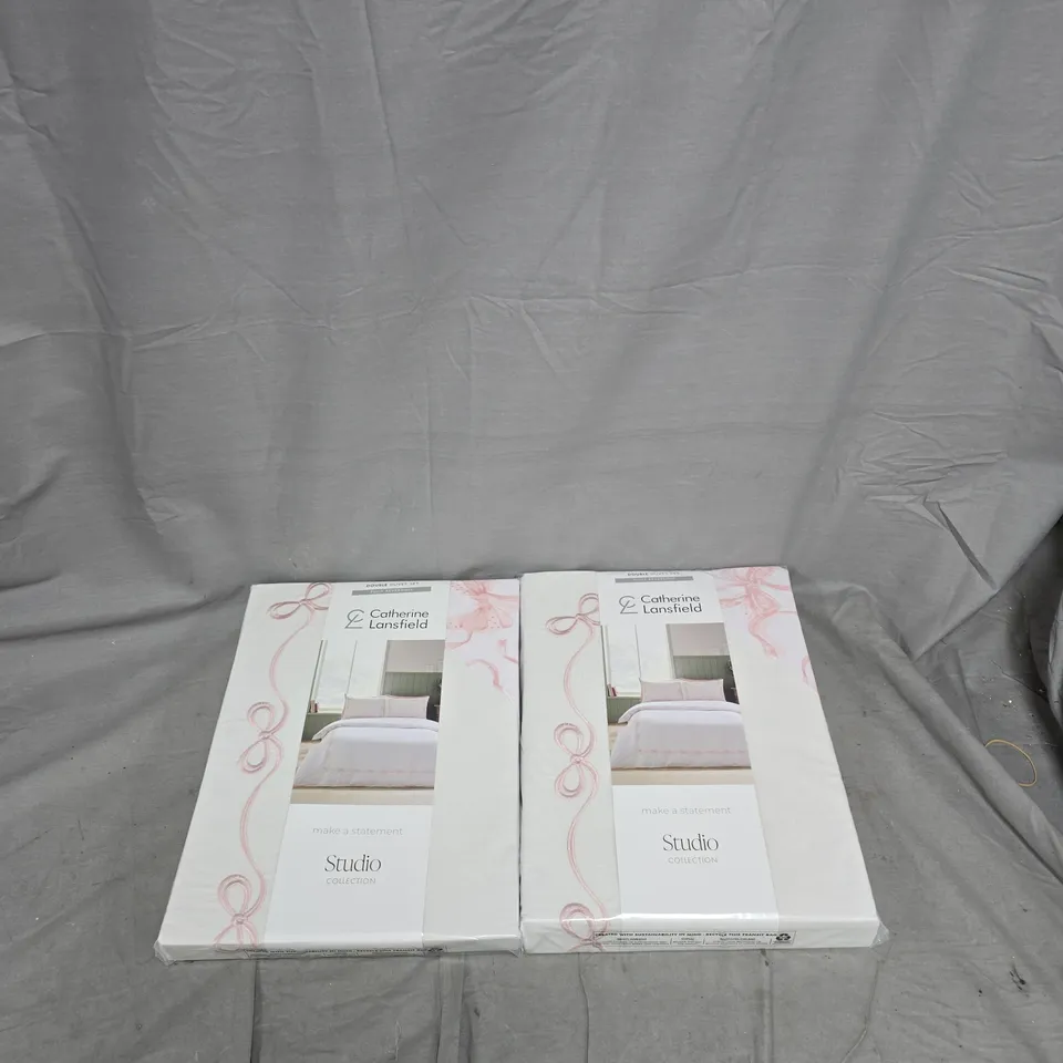 CATHERINE LANSFIELD STUDIO COLLECTION DOUBLE DUVET SET – MAKE A STATEMENT, SET OF 2 (FULLY REVERSIBLE)