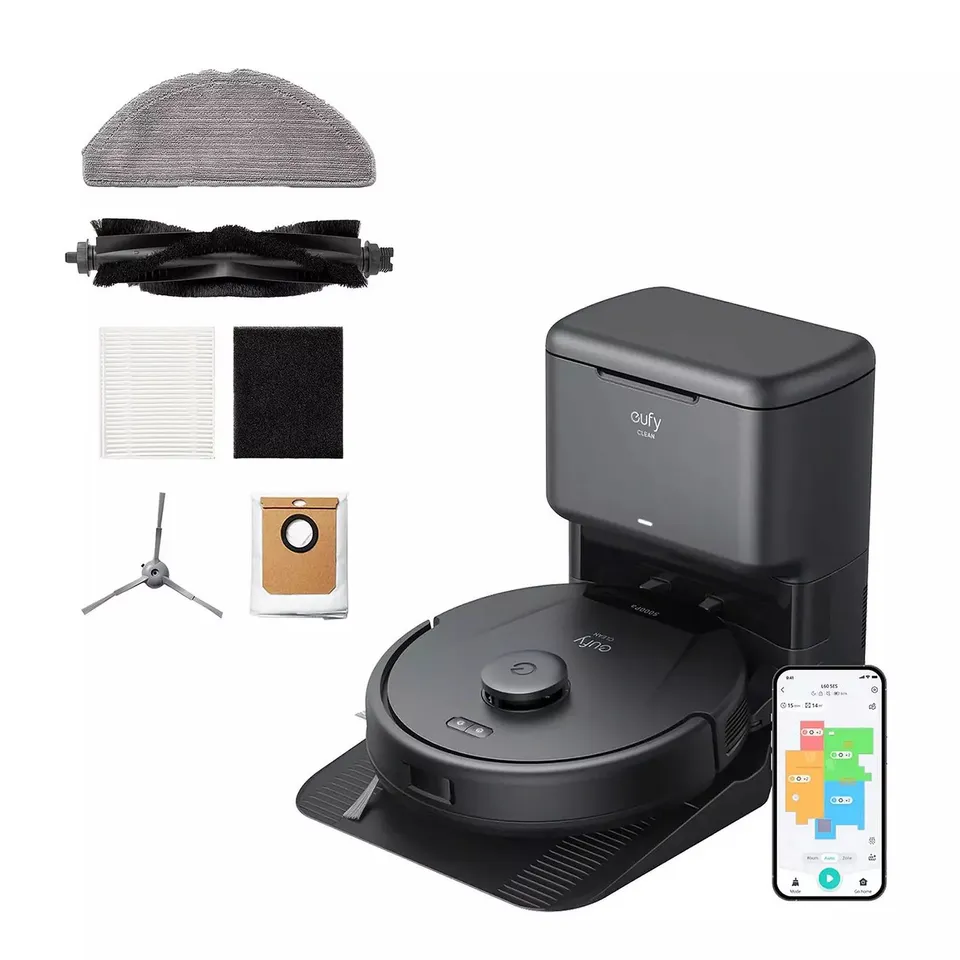BOXED EUFY ROBOVAC L60 SES HYBRID ROBOTIC VACUUM CLEANER WITH SELF EMPTY STATION