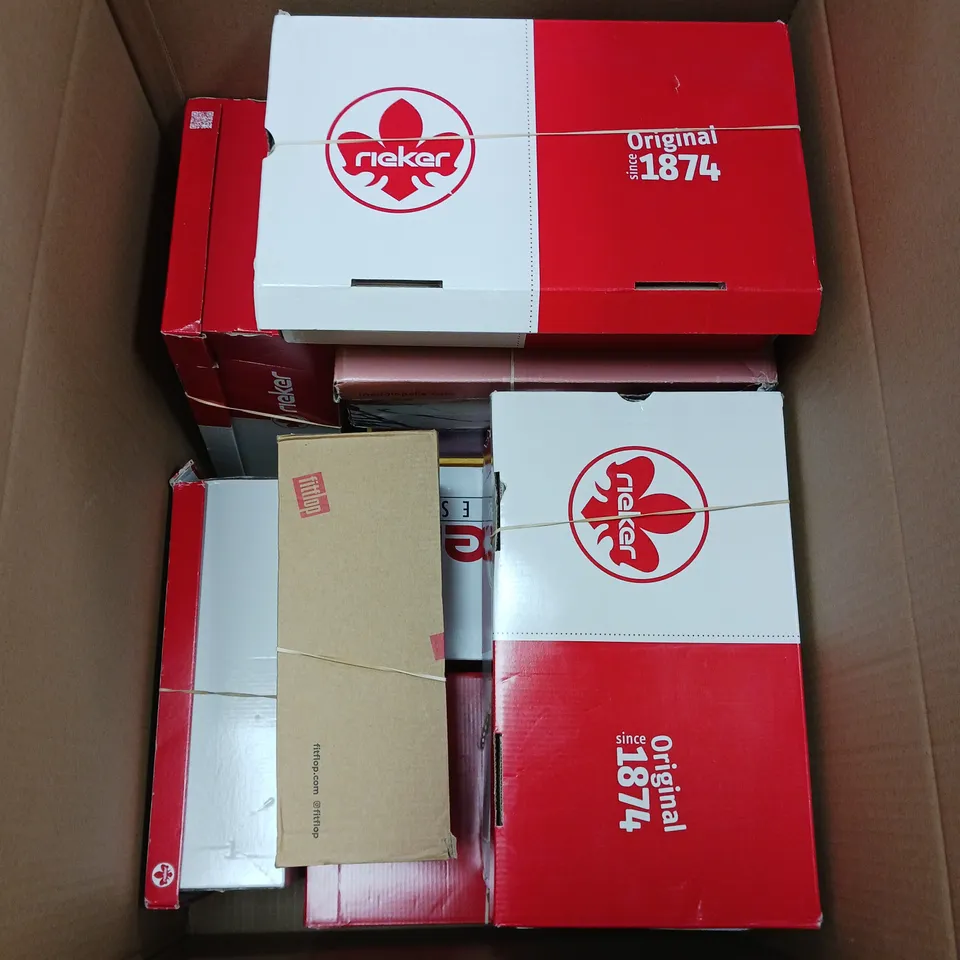 APPROXIMATELY 10 PAIRS OF LADIES SHOES ASSORTED COLOURS, SIZES AND STYLES