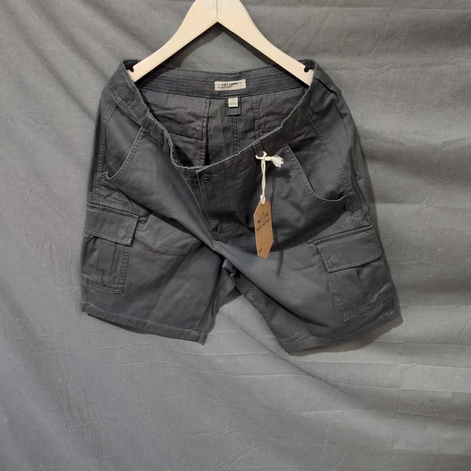 NEXT MEN'S CARGO SHORTS - DARK GREY, UK 32R