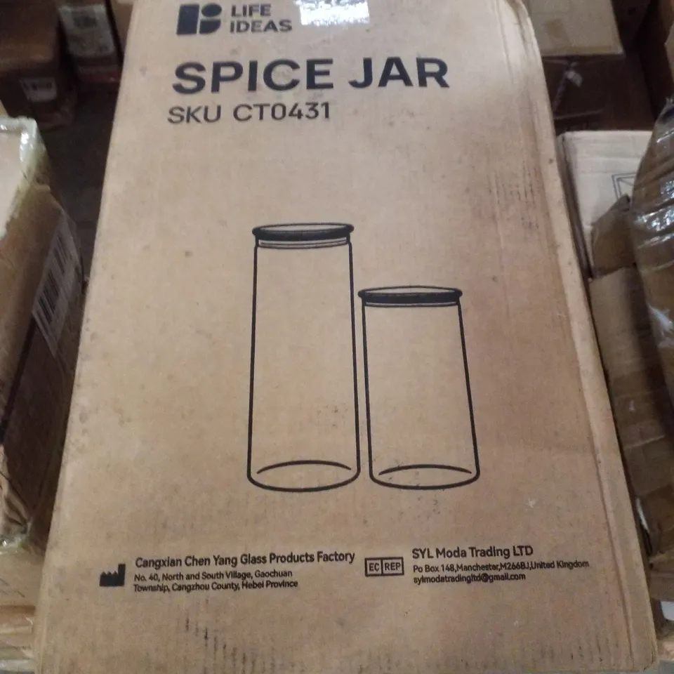 BOXED LIFE IDEAS SPICE JAR - BLACK