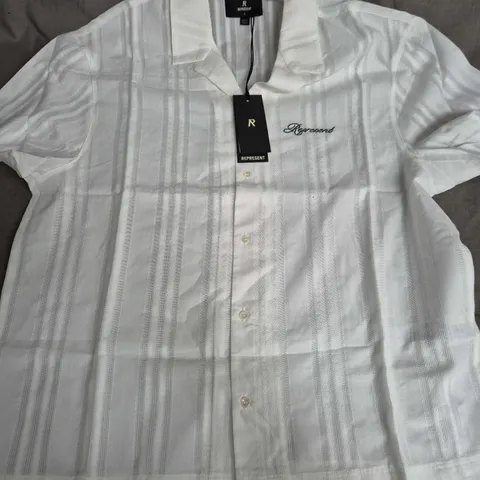 REPRESENT BOWLING SHIRT - ANTIQUE WHITE - UK SIZE L