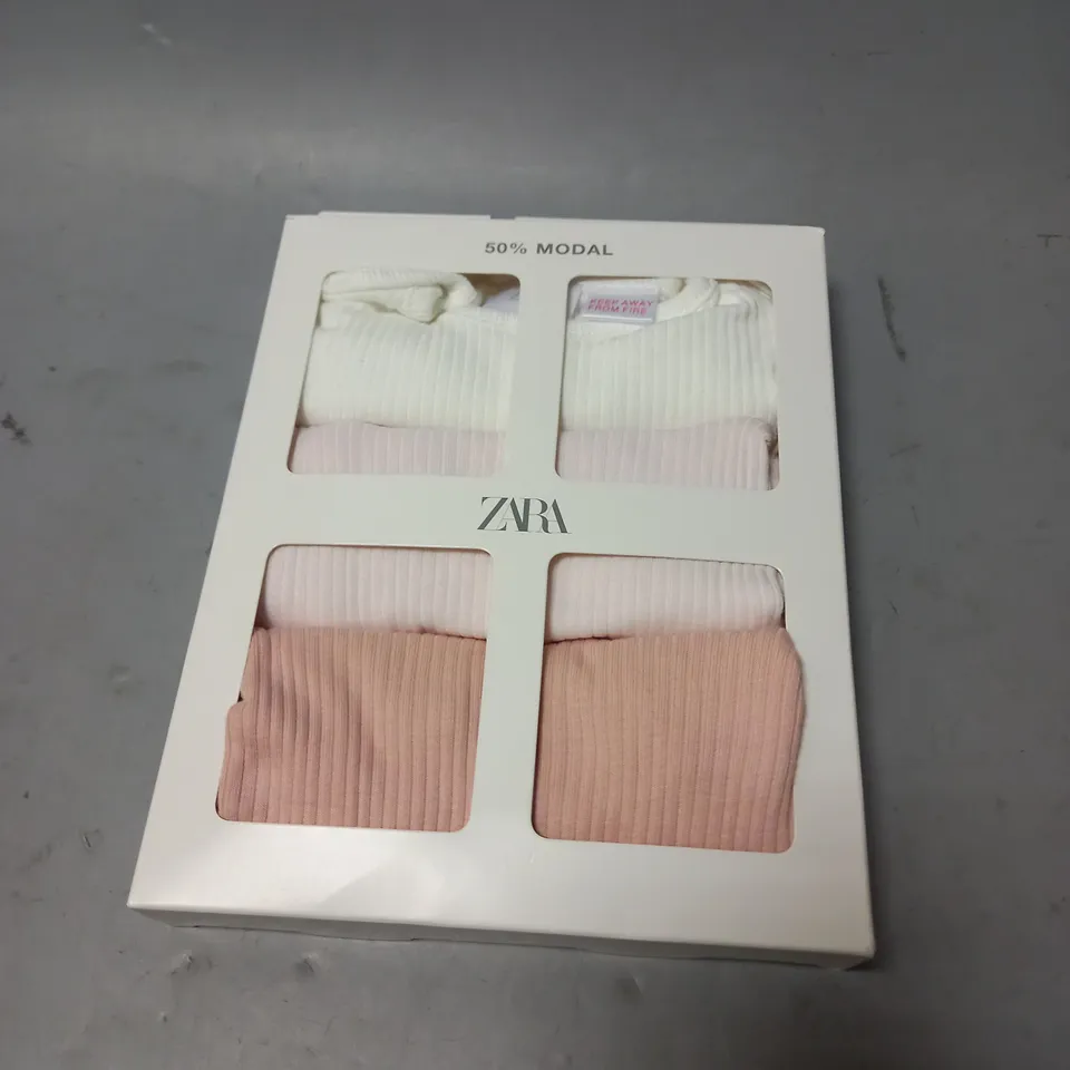 BOXED ZARA 3 BODYSUITS LONG SLEEVE UNDERWEAR 12-18 MONTHS 