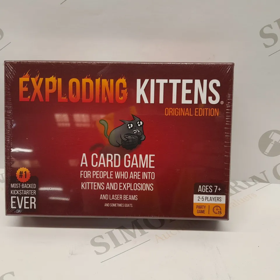 FIVE BRAND NEW BOXED EXPLODING KITTENS ORIGINAL EDITION CARD GAMES