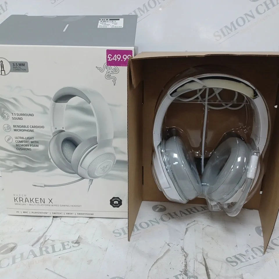 BOXED RAZER KRAKEN X MERCURY WIRED GAMING HEADSET