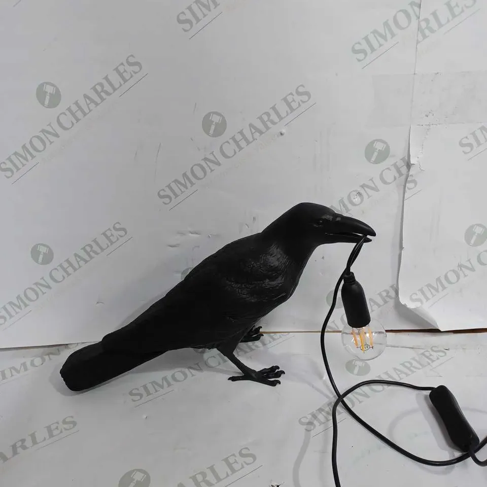 SELETTI BIRD LAMP IN BLACK