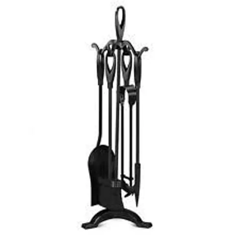 BOXED COSTWAY 5 PIECE TRADITIONAL IRON FIREPLACE COMPANION TOOL SET