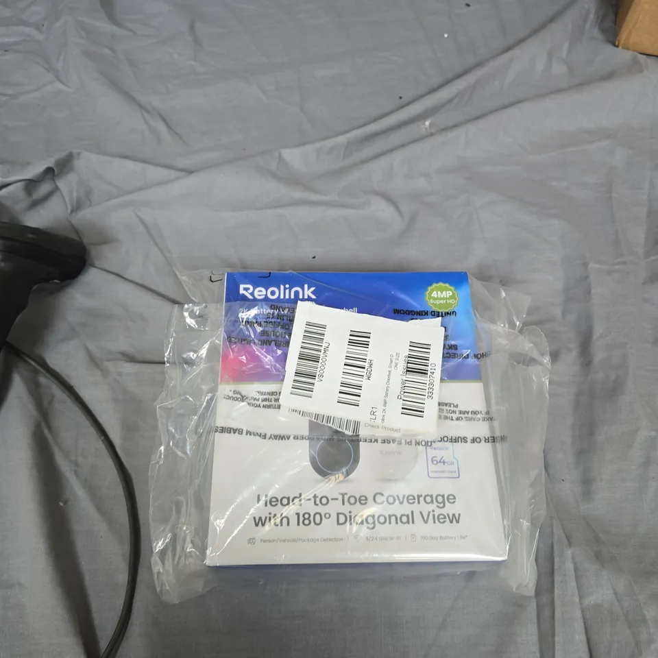 REOLINK 2K 4MP BATTERY DOORBELL, SMART DETECTION & CHIME INCLUDED, 2.4/5GHZ WIFI, NIGHT VISION, 2-WAY TALK D340B WITH CHIME + 64GB SD CARD.