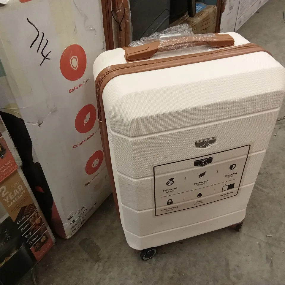 SMALL SUITCASE CREAM & BROWN 