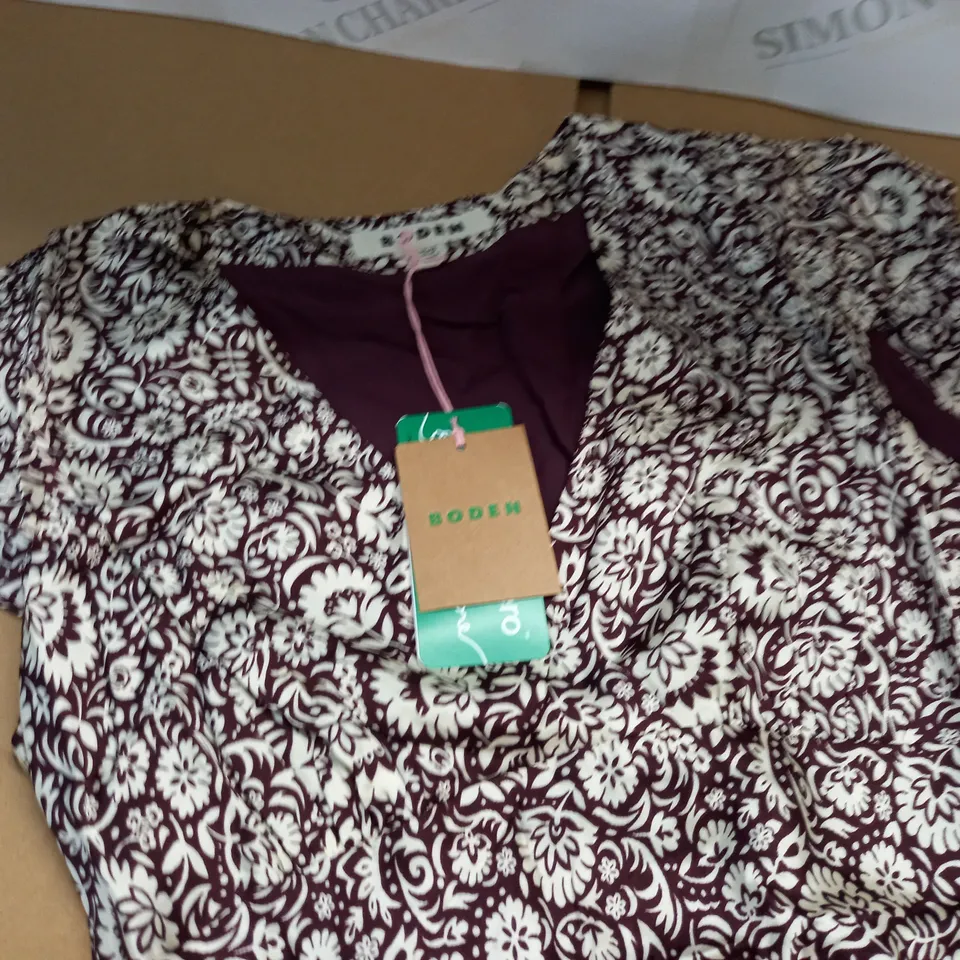 BODEN V-NECK DRESS - UK 10 P
