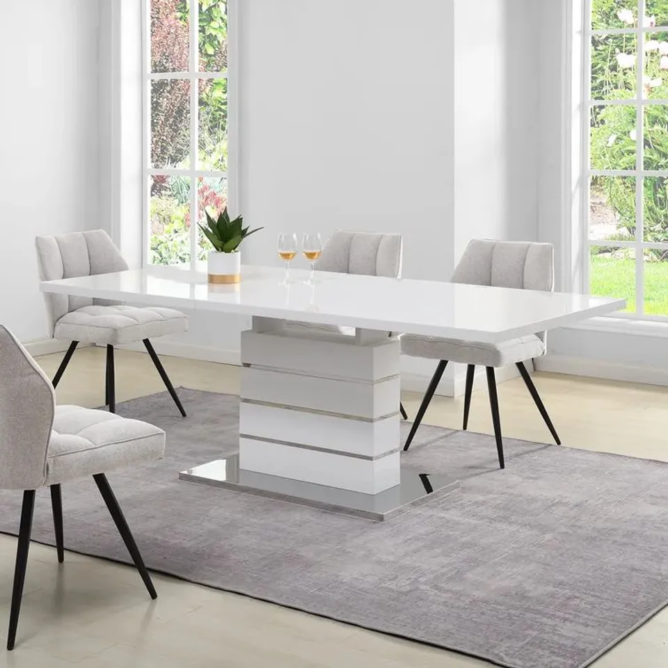 BOXED ADCOCK EXTENDABLE DINING TABLE (3 BOXES)
