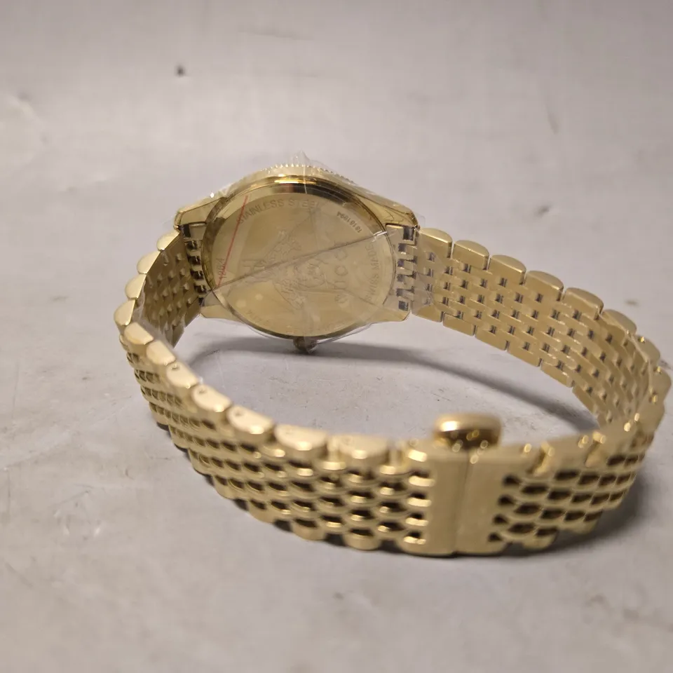 BOXED GUCCI UNISEX G-TIMELESS GOLD PLATED BEE WATCH