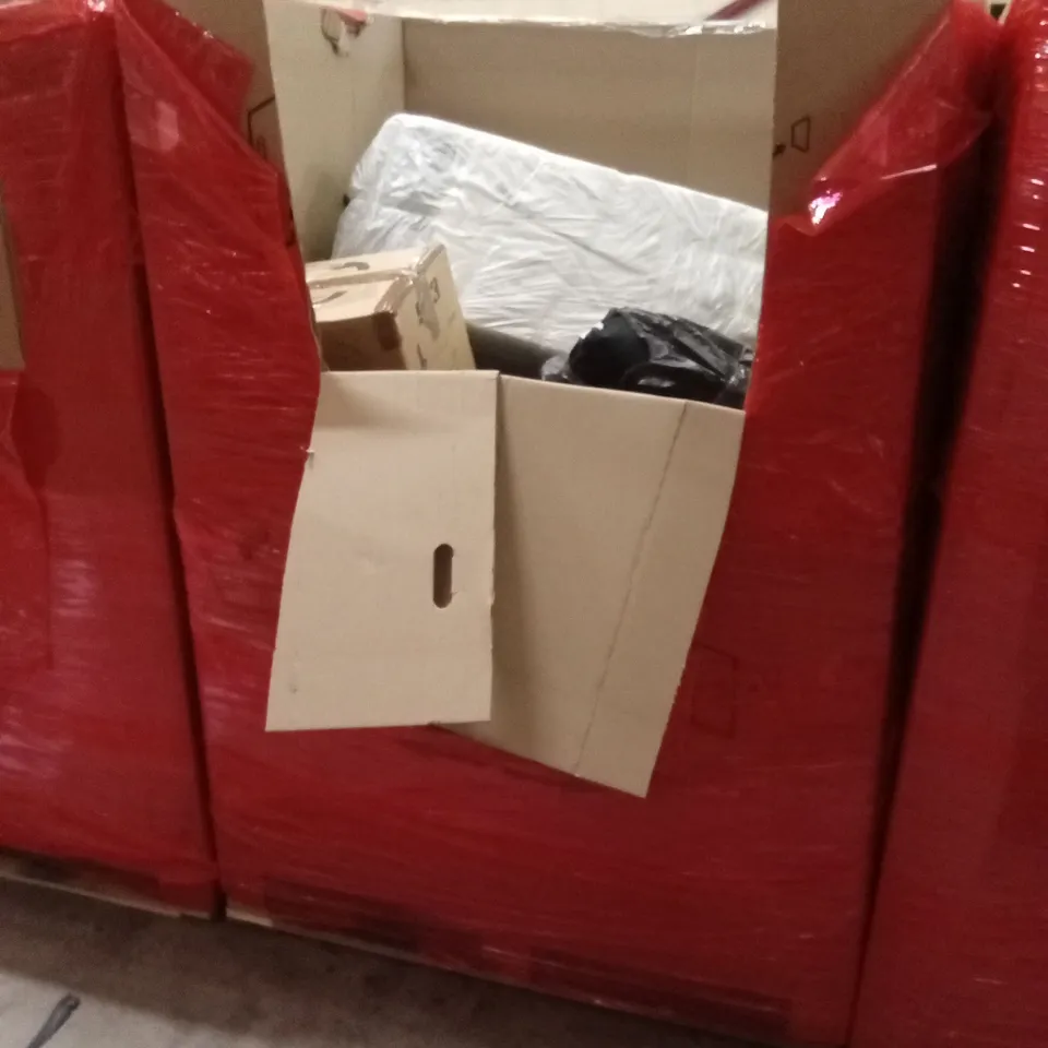 PALLET OF ASSORTED HOUSEHOLD GOODS AND PRODUCTS TO INCLUDE; TRAVEL BAG, RETRACTABLE GATE, MAT ETC