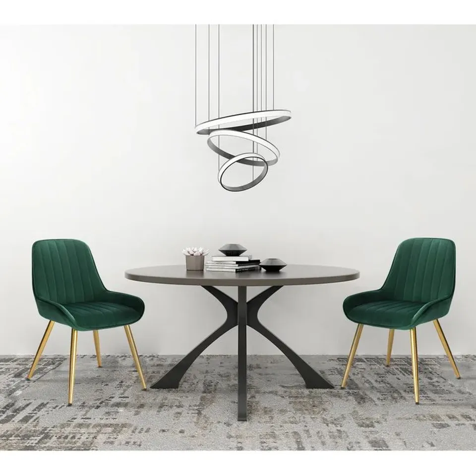 BOXED POLSTERSTUHI ORCHARD GREEN SET OF 2 SIDE/DINING CHAIRS