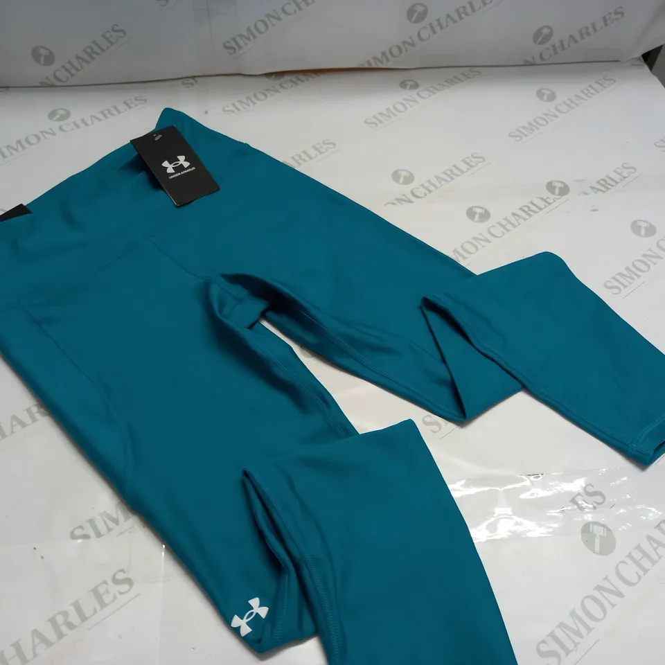 UNDER ARMOUR WOMENS COMPRESSION LEGGINGS IN GREEN - SM