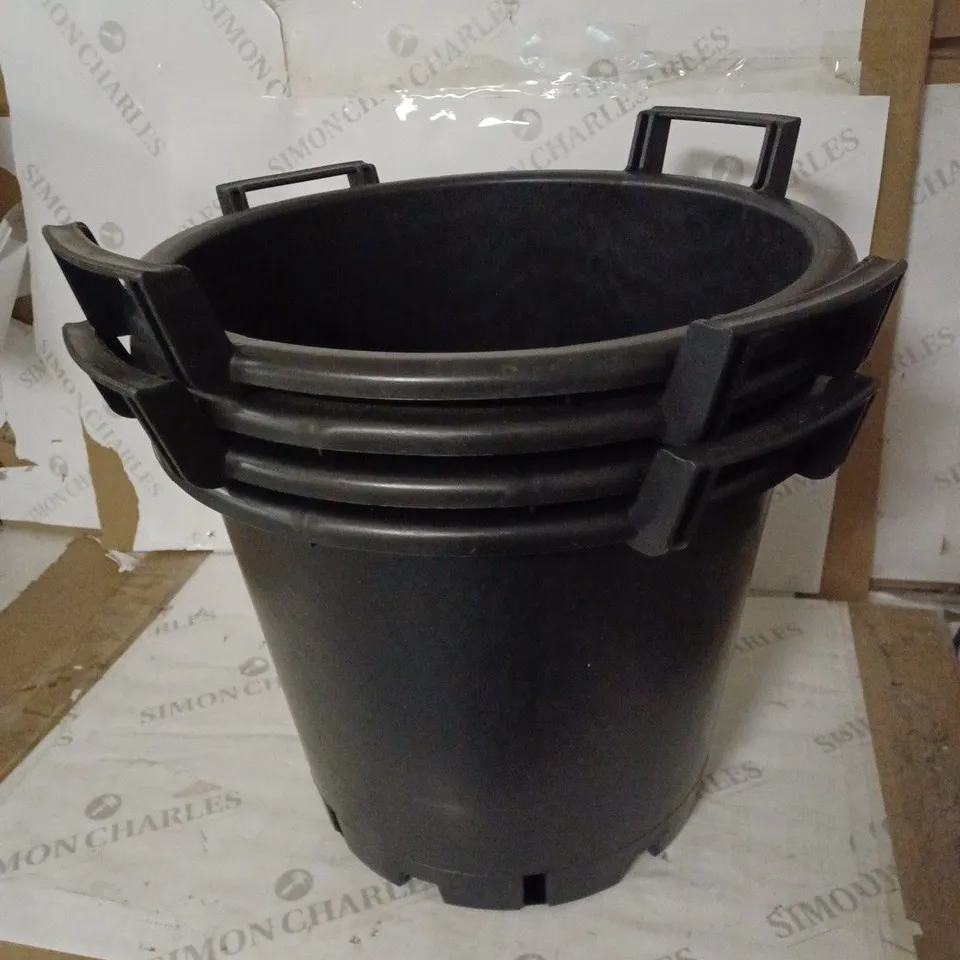 PACK OF 4 HEAVY DUTY 30L PLANTER POTS WITH HANDLES RRP £20