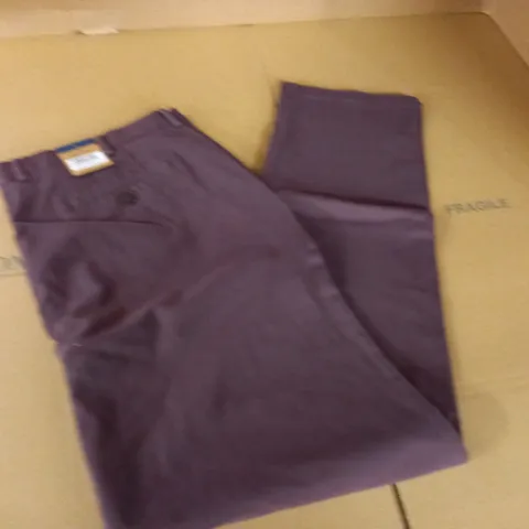 CHARLES TYRWHITT BURGHUNDY CLASSIC FIT CHINOS - 40W/34L