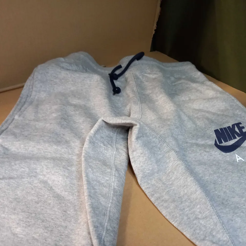 NIKE AIR GREY MARL/LOGO JOGGERS - LARGE