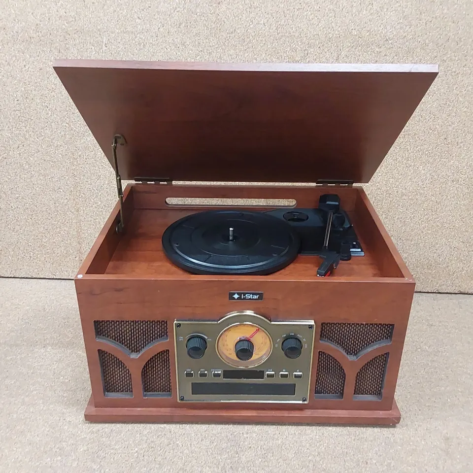 BOXED I-STAR IS-221 5-IN-1 RETRO TURNTABLE 