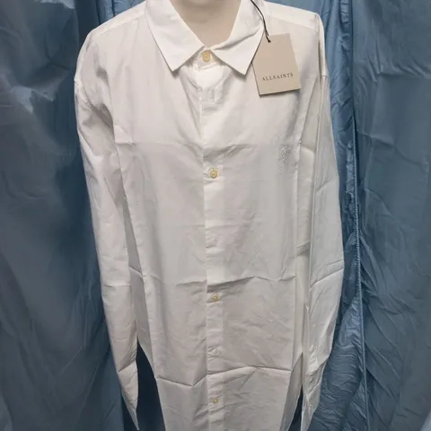ALL SAINTS HEARTSAINT LONG SLEEVE SHIRT IN WHITE - XXL
