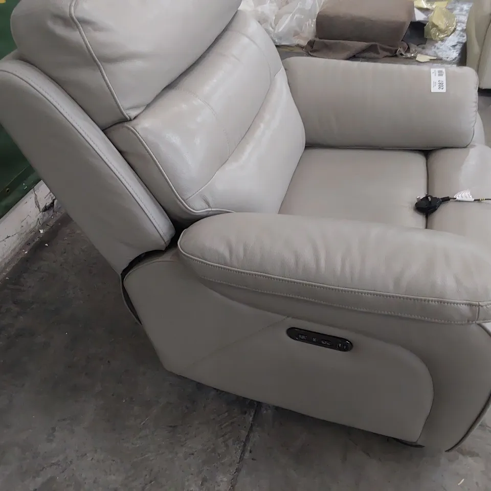 DESIGNER JAMES POWER RECLINING EASY LEAD GREY LEATHER 