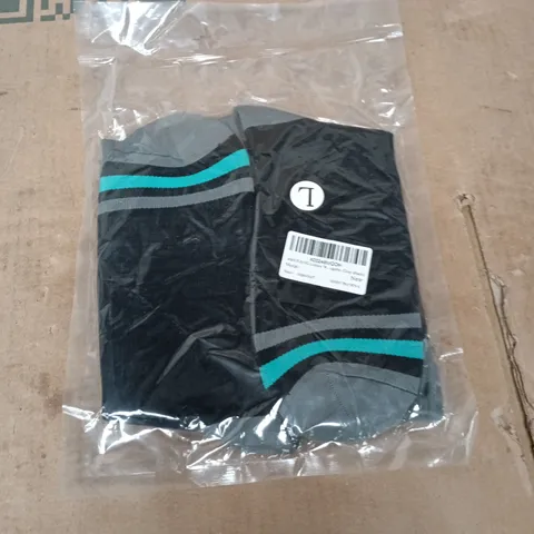 BBXWANG UNISEX SOCKS – BLACK WITH TEAL & GREY STRIPES (NEW)