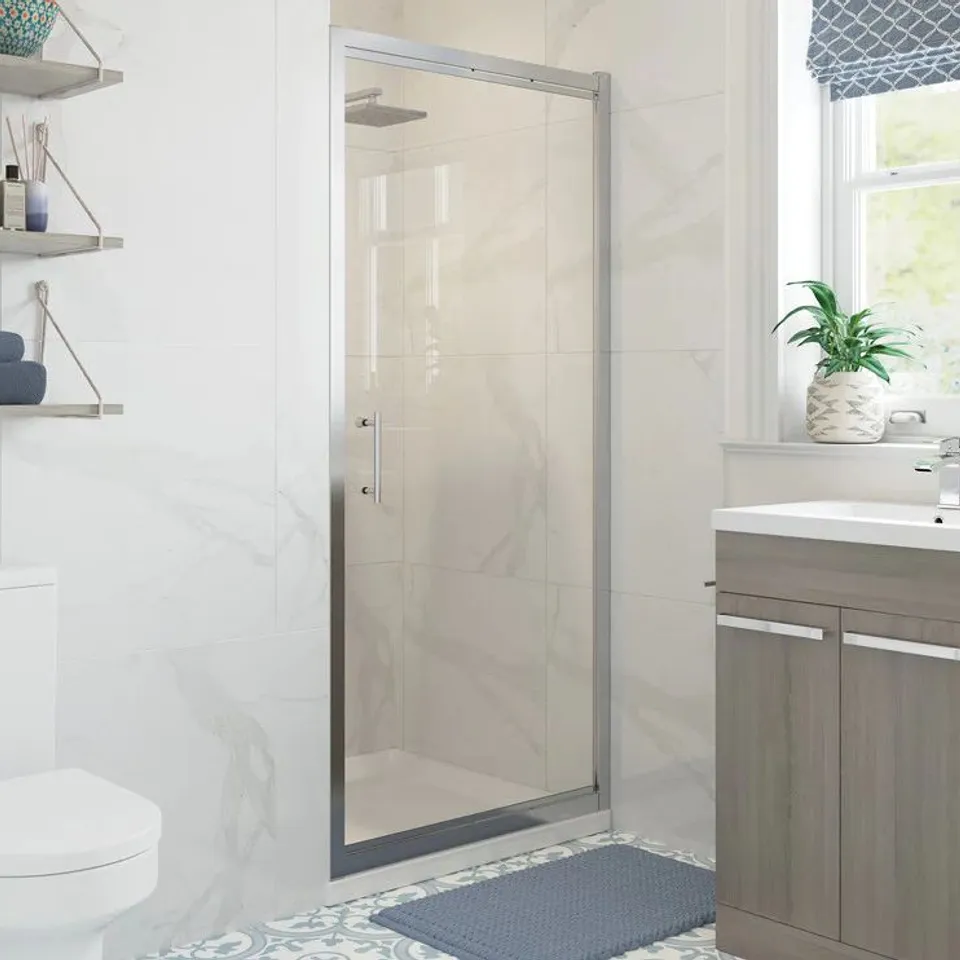 BOXED DESIGNER CLASSIX 6MM FRAMED 700 PIVOT DOOR 