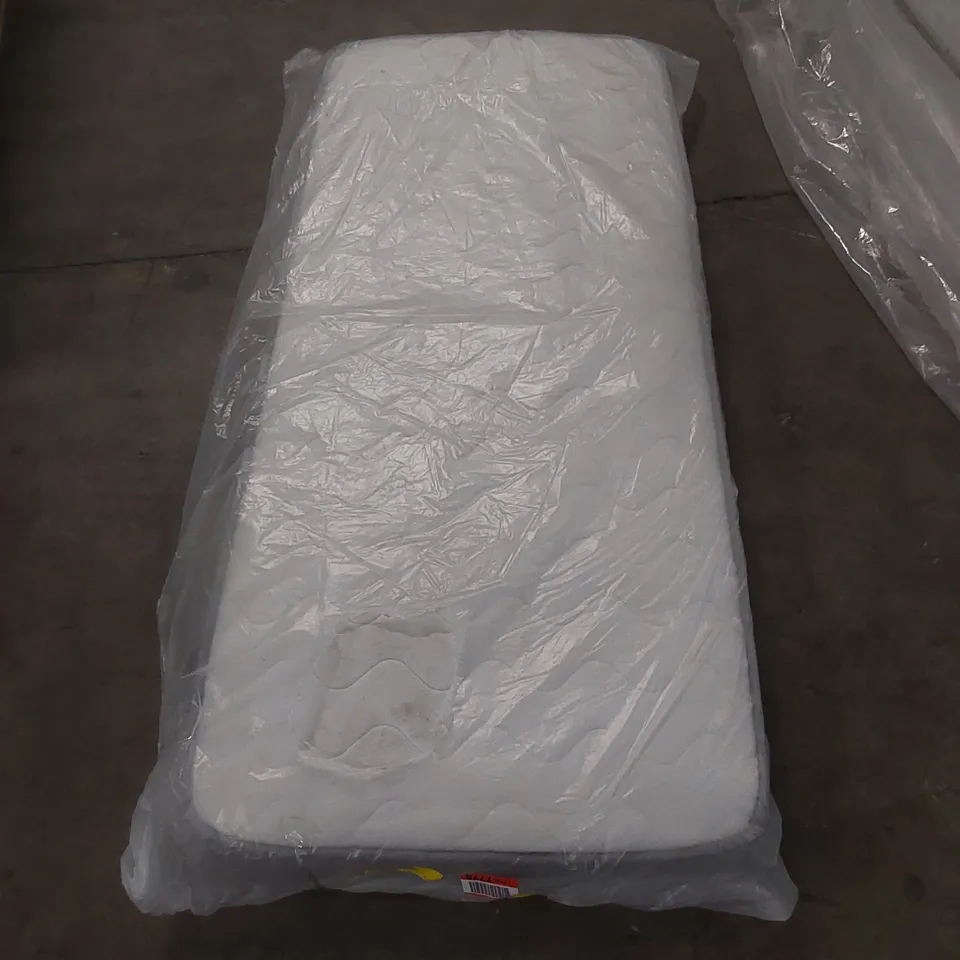 QUALITY BAGGED 2'6" SMALL SINGLE LONGLEY MEMORY FOAM OPEN COIL MATTRESS 