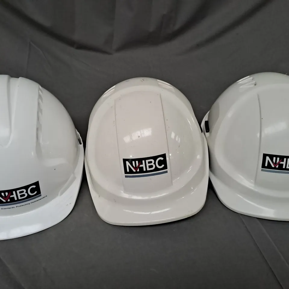 LOT OF 3 ASSORTED SAFETY HELMETS