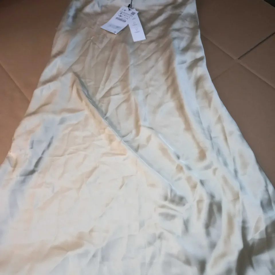 ZARA GOLD SATIN SLIP SKIRT - SMALL