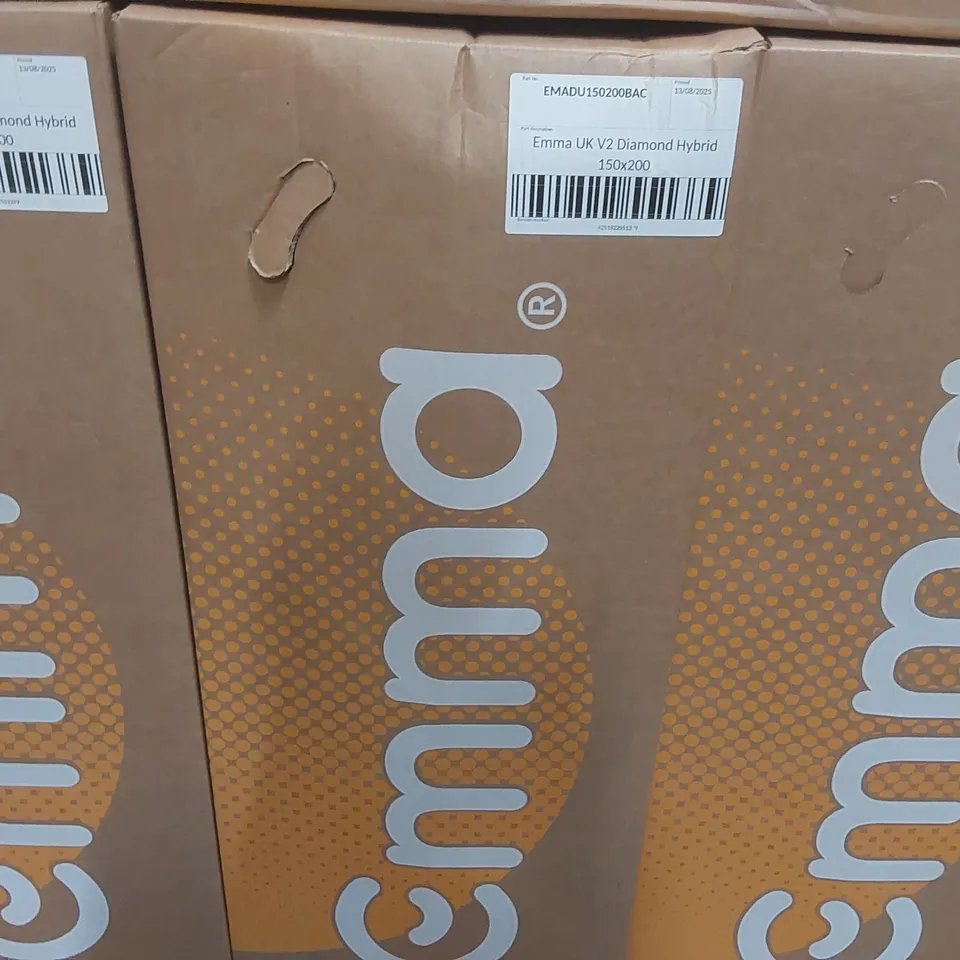 BRAND NEW BOXED EMMA UK V2 DIAMOND HYBRID 150 x 200CM KING SIZE MATTRESS 