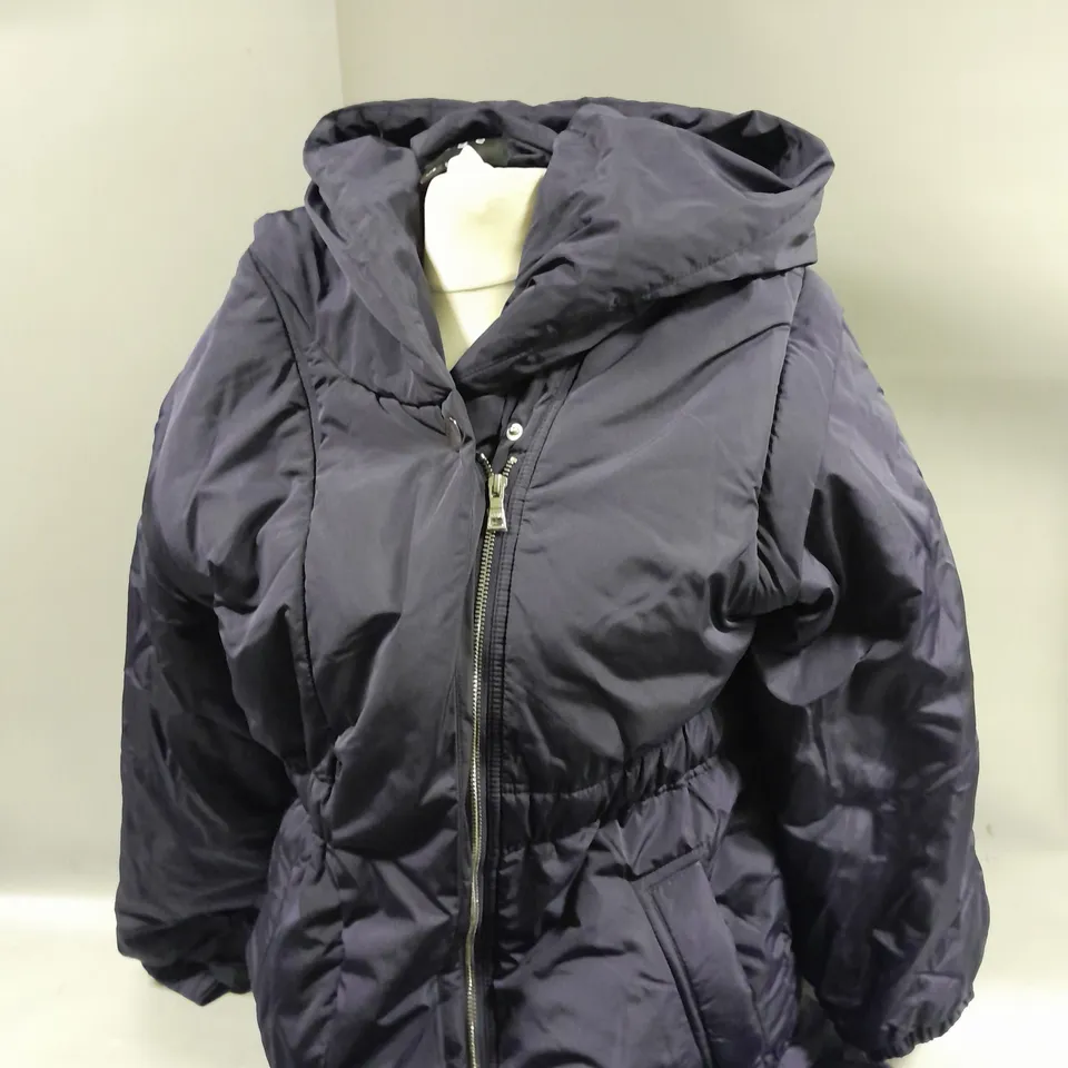 NUAGE ZIPPED LONG TRENCH COAT SIZE L