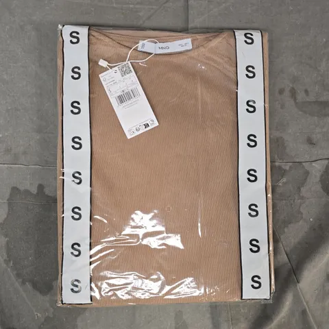 MANGO VESTIDO 423 CALDI-A DRESS IN TAN SIZE UK 8