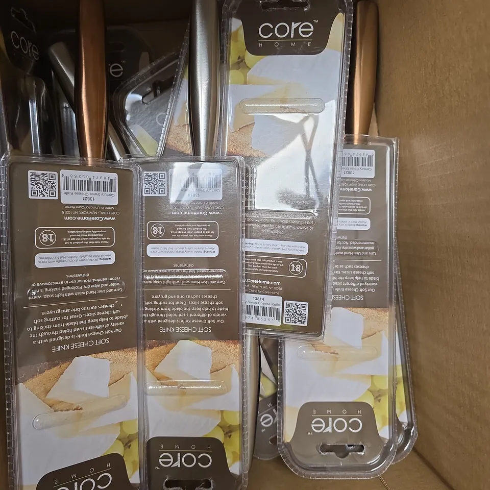 SET OF CORE HOME SILVER/BRONZE SOFT CHEESE KNIVES