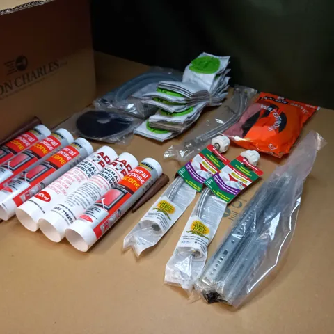 LOT OF APPROX 15 ASSORTED HOUSEHOL/ DIY RELATED ITEMS TO INCLUDE: ALL PURPOSE ADHESIVE, SILICONE, CLICK SEAL