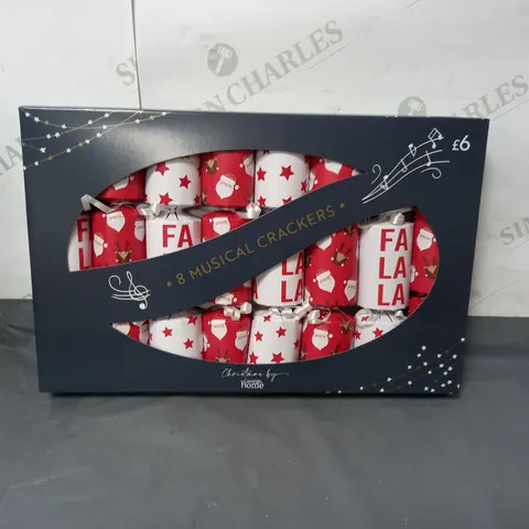BOXED LOT OF APPROX 9 PACKS OF 8 MUSICAL CRACKERS BY GEORGE HOME