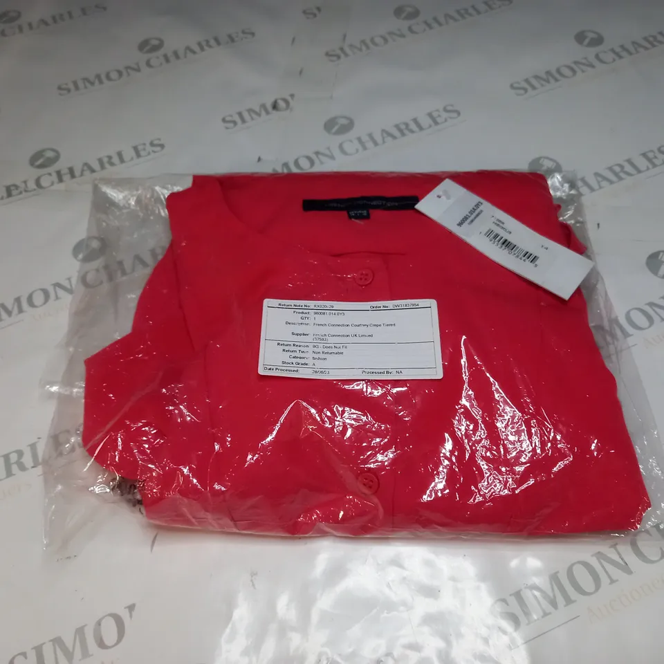 BAGGED FRENCH CONNECTION COURTNEY CREPE TIERED SIZE 14