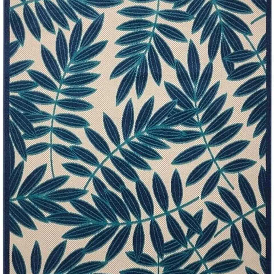 NOURISON ALOHA INDOOR/OUTDOOR NAVY 3'6" X 5'6" AREA RUG
