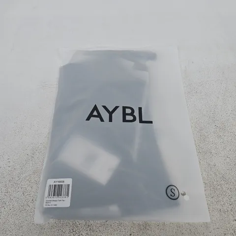 BAGGED AYBL ESSENTIAL STRAPPY TANK TOP – BLACK, UK SIZE S