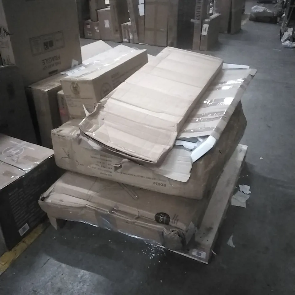 Pallet containing assorted, incomplete Furniture parts and pieces 