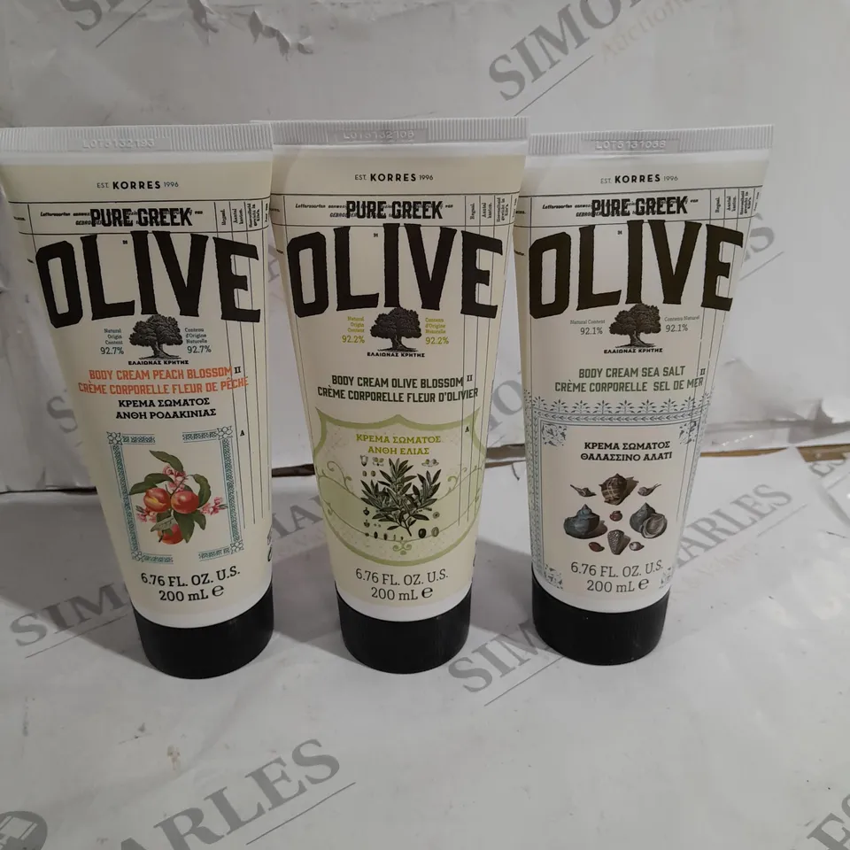 KORRES PURE GREEK OLIVE OIL ANTI-WRINKLE BODY CREAM TRIO