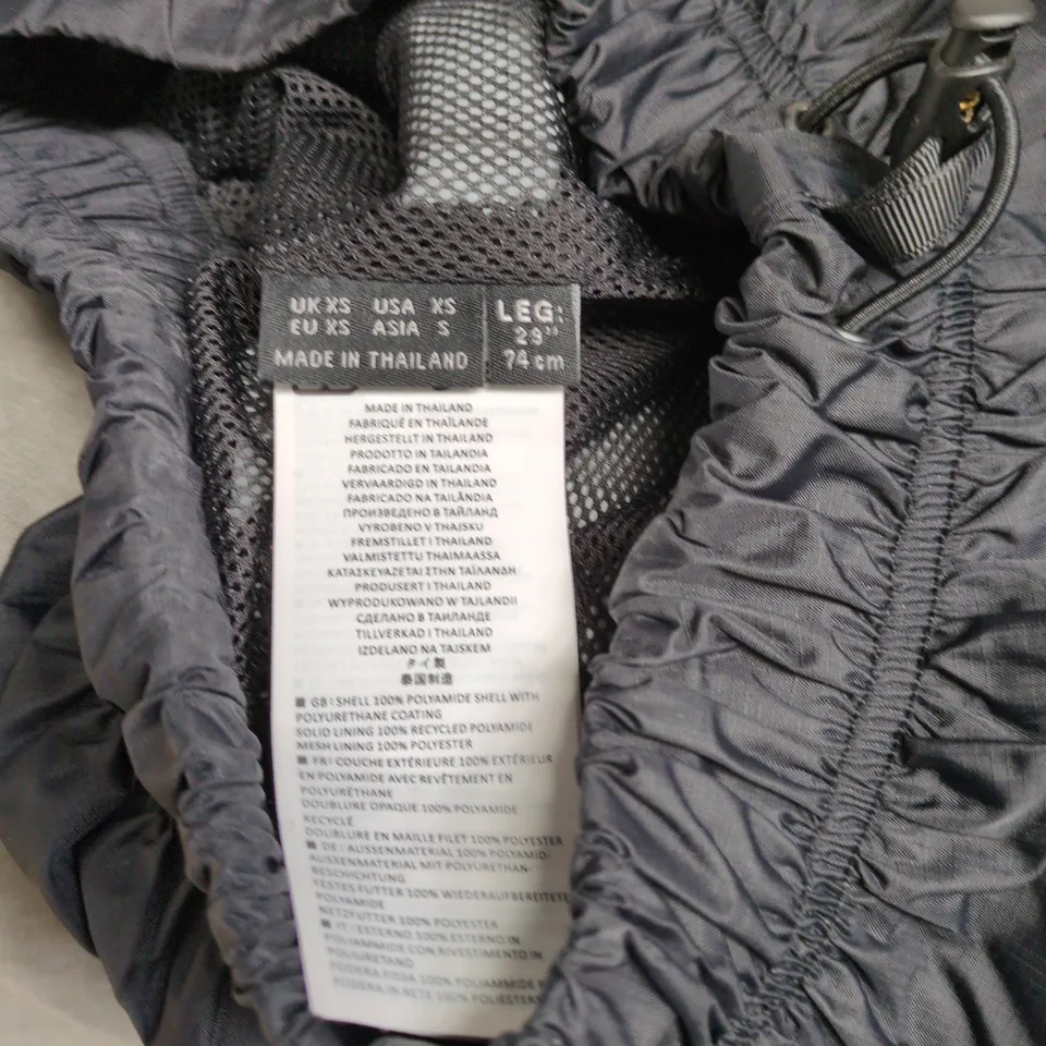 BERGHAUS WATERPROOF OVER-TROUSERS – XS UK, LEG 29, BLACK