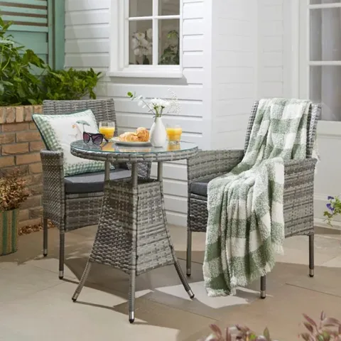 BOXED MALTA RATTAN EFFECT BISTRO SET (1 BOX)
