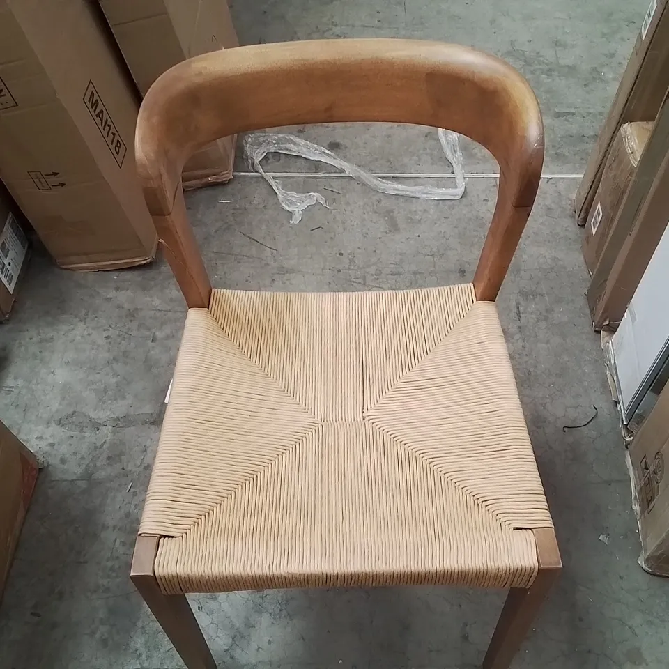STYLISH MODERN WICKER WOODEN SIDE/DINING CHAIR 