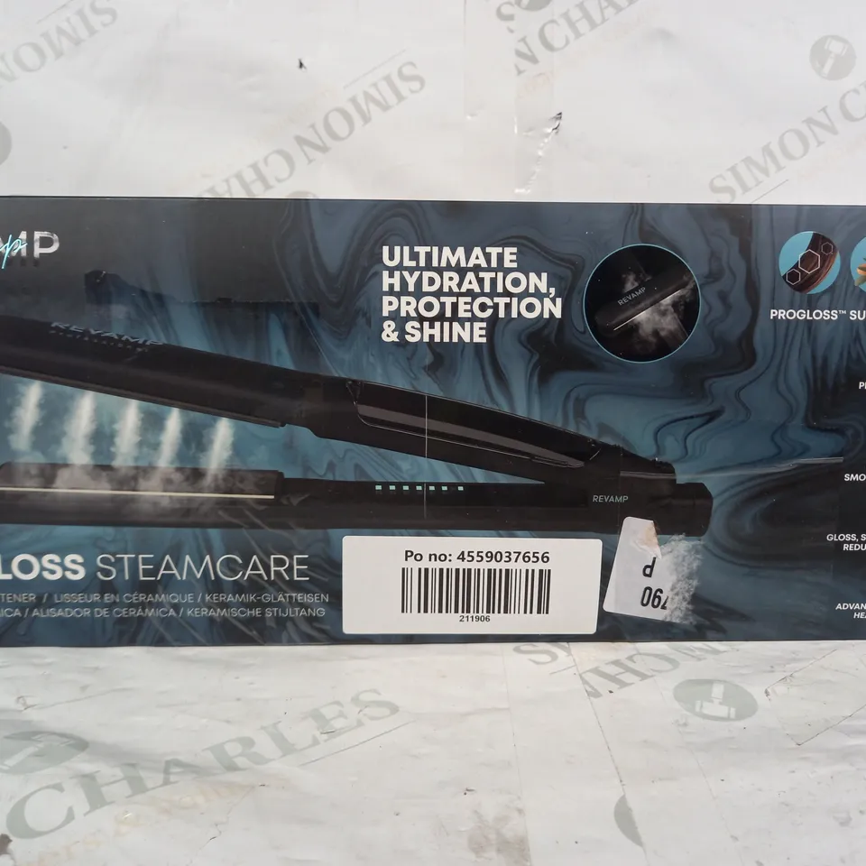REVAMP PROGLOSS STEAMCARE CERAMIC STRAIGHTENER