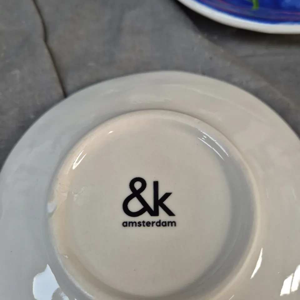 PLATE LEMON – TWIN SET OF 4 DECORATIVE CERAMIC PLATES (DK AMSTERDAM) 