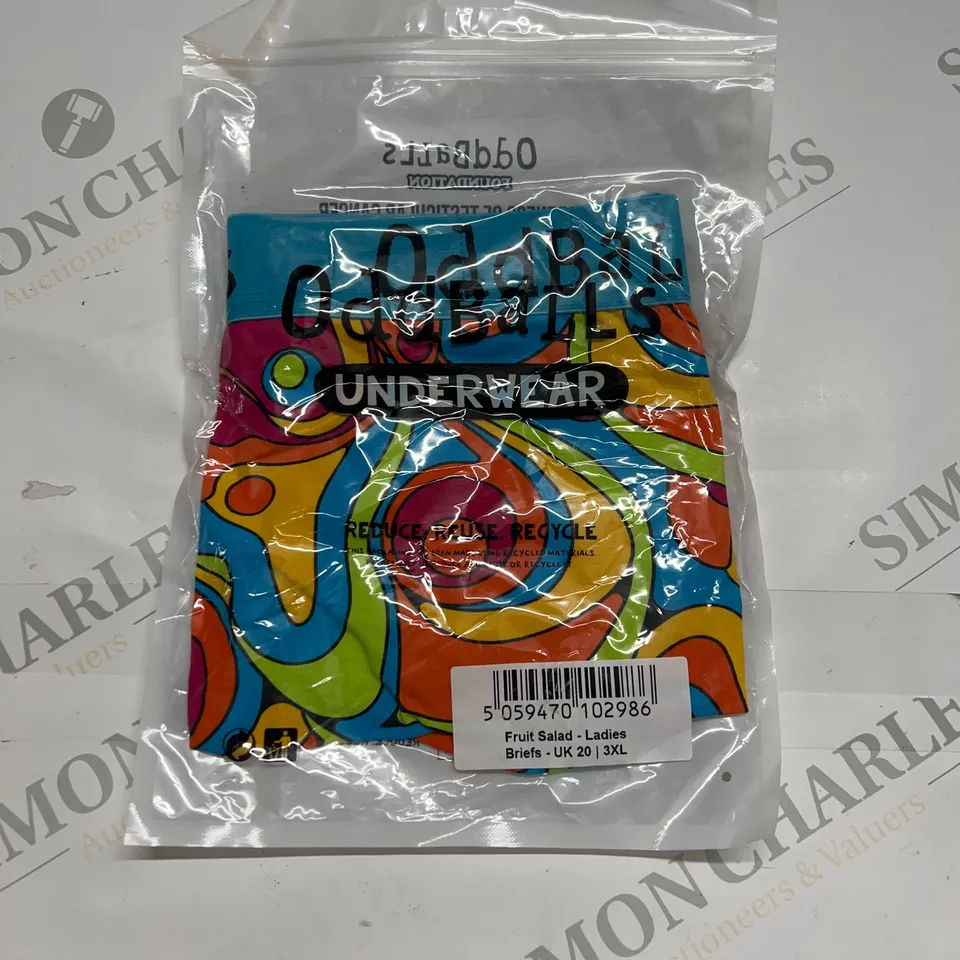 ODDBALLS UNDERWEAR BRIEFS IN FRUIT SALAD SIZE 20