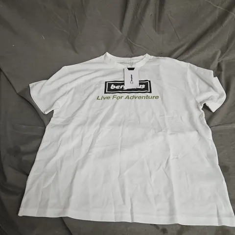 BERGHAUS ADVENTURE TOUR TEE IN WHITE SIZE S
