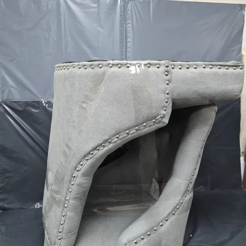 PAIR OF WARWICK DINING CHAIRS PARTS - GREY/OAK EFFECT COLLECTION ONLY