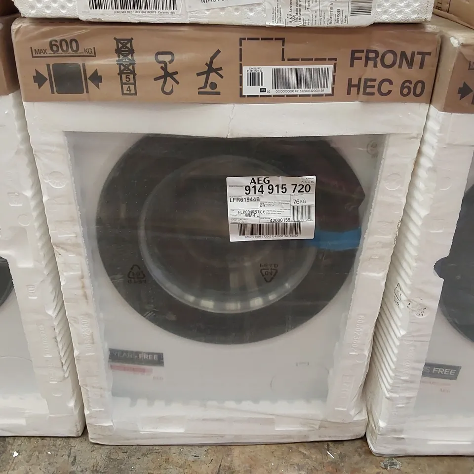 AEG LFR61944B 6000 SERIES WASHING MACHINE, 9KG, 1400 SPIN, WHITE, A RATED